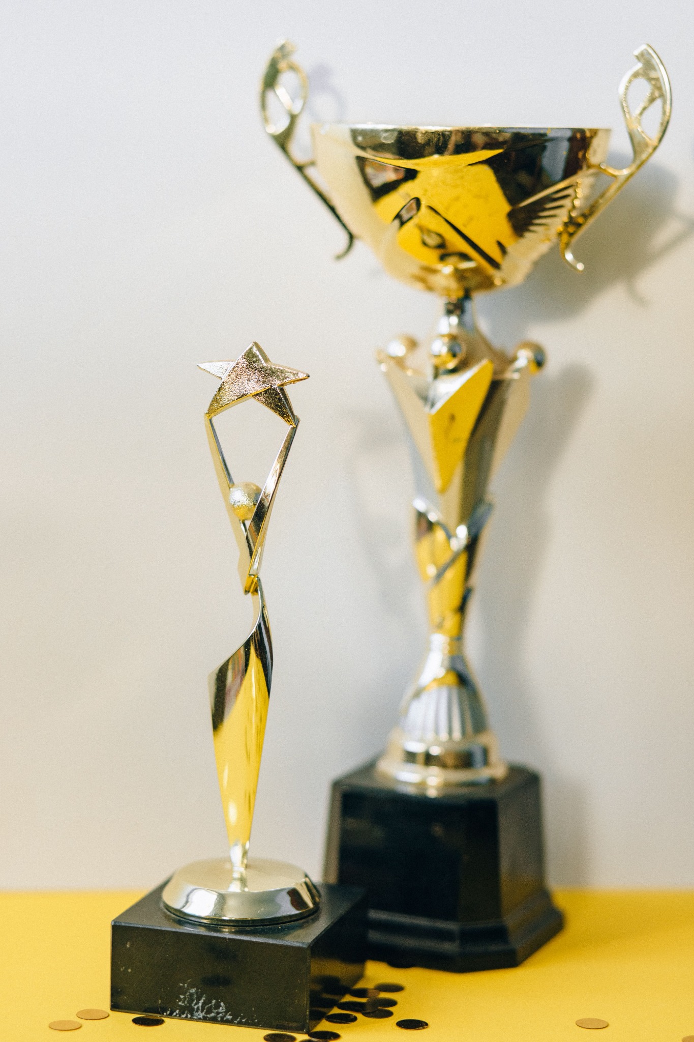 Gold competition trophies