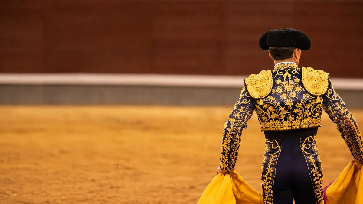 Licensed Arena Handler standing in a traditional arena with no conventional bull present