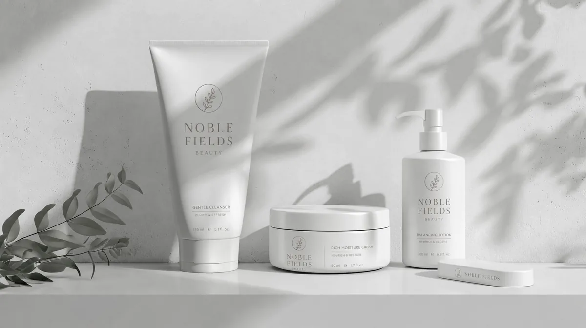 Noble Fields Beauty skincare products derived from Dairy Stock output